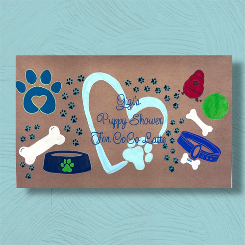 Custom Hand-Painted Party Banner, Personalized Design